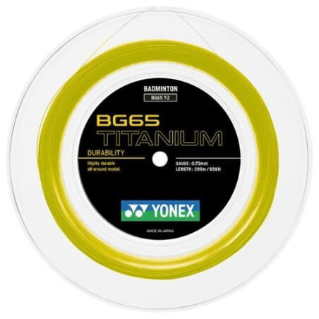 YONEX BOBINE BG65 TITANIUM 200M JAUNE