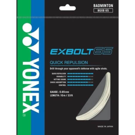 YONEX GARNITURE EXBOLT 65 10M BLANC