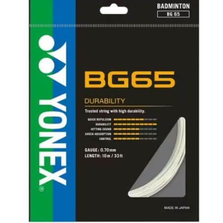 YONEX GARNITURE BG65 10M BLANC